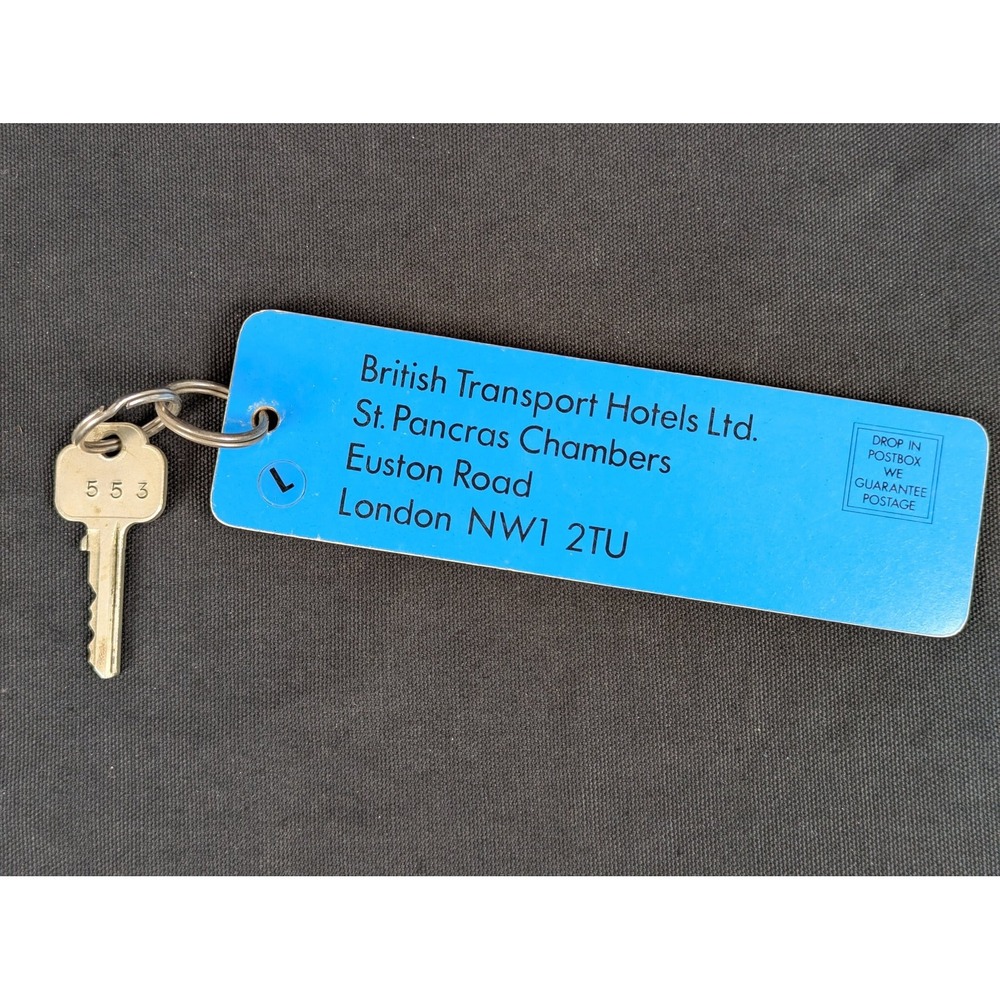 Vintage St Pancras Chambers London Hotel Key Fob British Transport Hotels 553